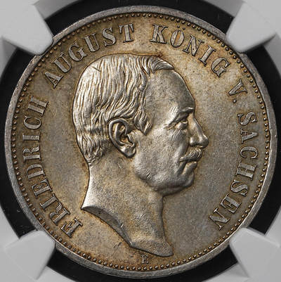 修遠堂世界钱币第101期 - NGC MS64 1909年萨克森3马克银币 