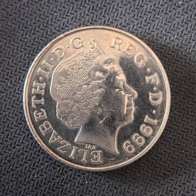 道一币馆币章第一百六十三场 - 英国1999年戴安娜王妃逝世2周年5镑克朗型纪念币