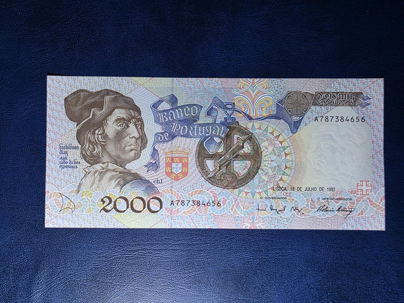 叁拾收藏第34期 葡萄牙1992年2000埃斯库多  UNC