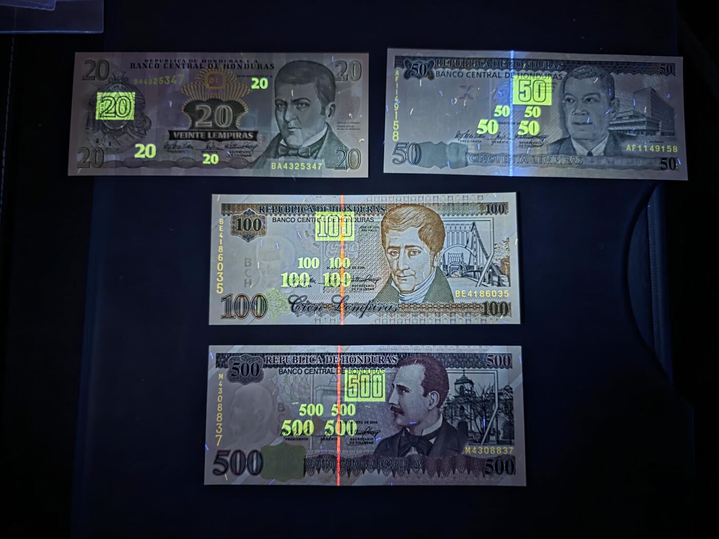 叁拾收藏第34期 洪都拉斯4张  UNC