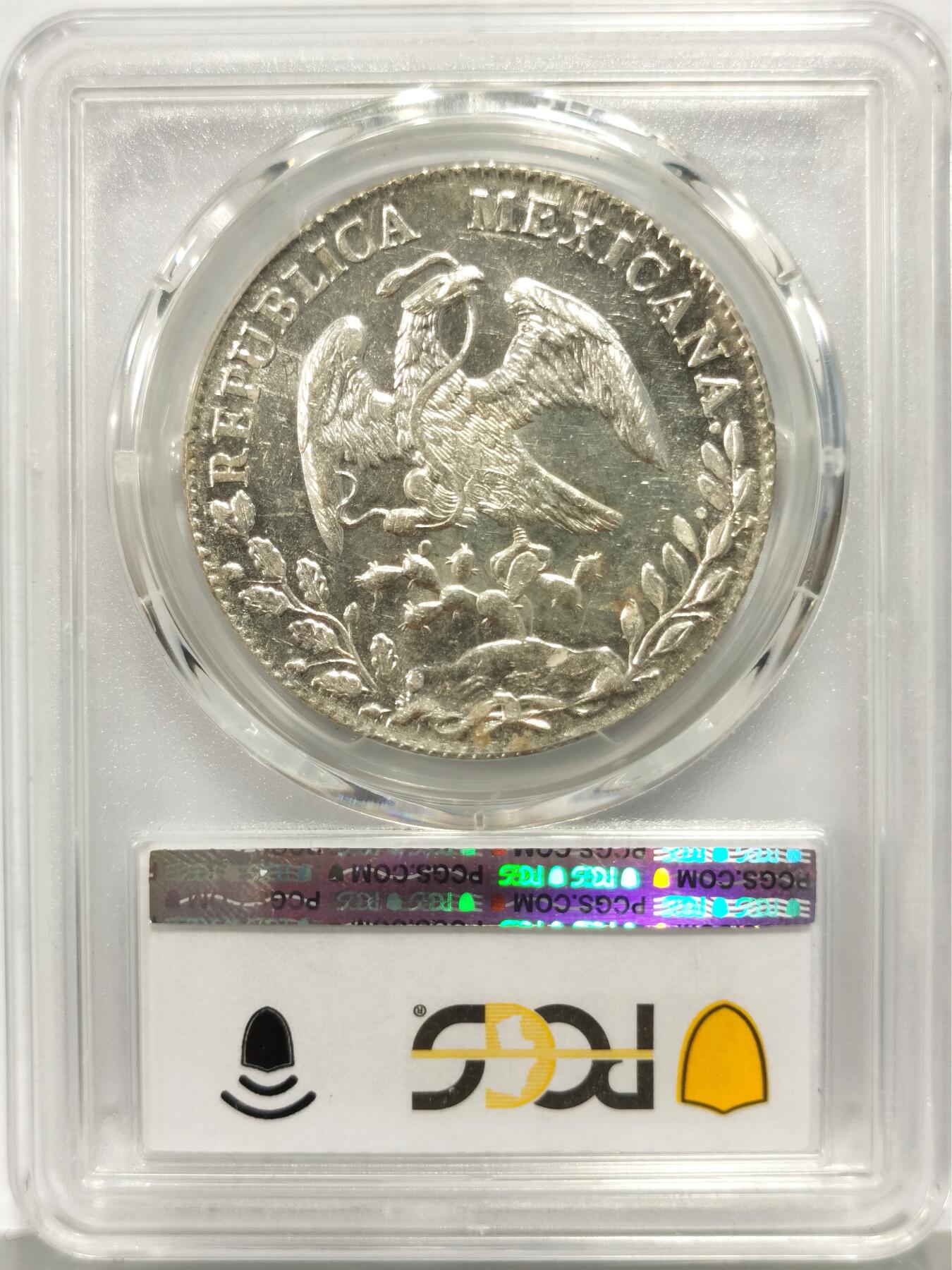 博洋堂世界钱币拍卖第157期（全场包邮） PCGS MS63 墨西哥1894年MO AM版花边鹰洋，热门MO厂出品，超强转光，镜面底板，白白净净，少见的原光状态！