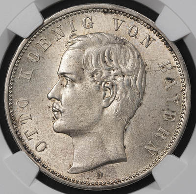 修遠堂世界钱币第101期 - NGC MS64 1894年巴伐利亚5马克大银币，冠军分，稀少的早期年份
