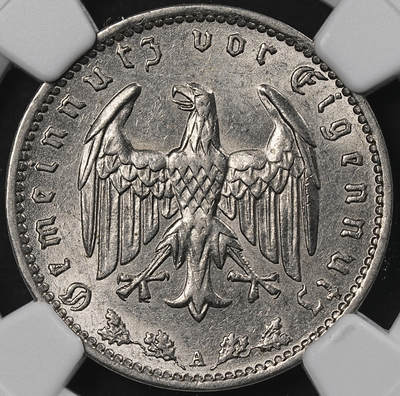 修遠堂世界钱币第101期 - NGC MS64 1935年德国1马克  A厂铭