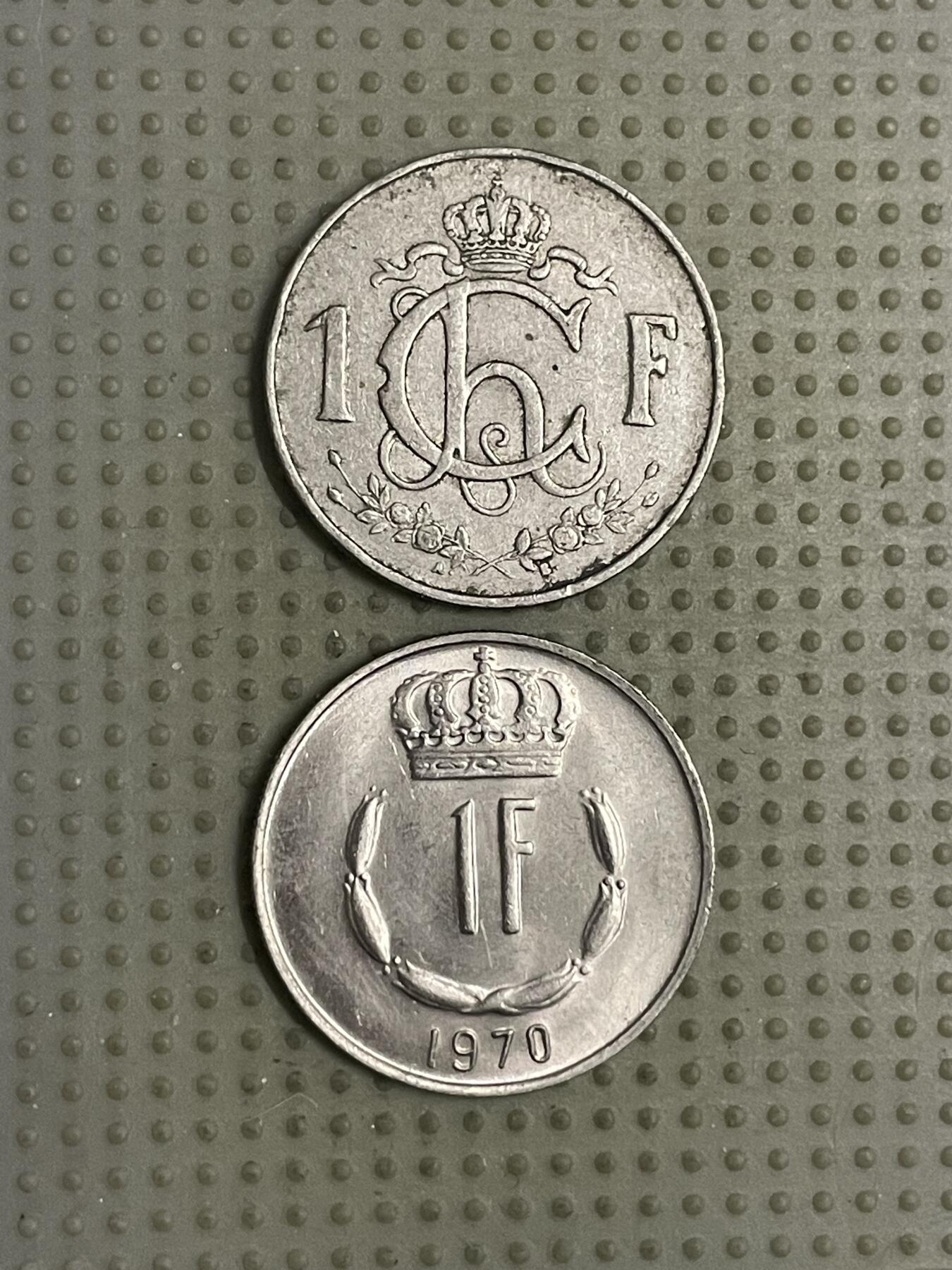 2026年第12场各国散币拍卖（总第162场）16.17两天外出，18号可以发货 卢森堡1法郎2枚