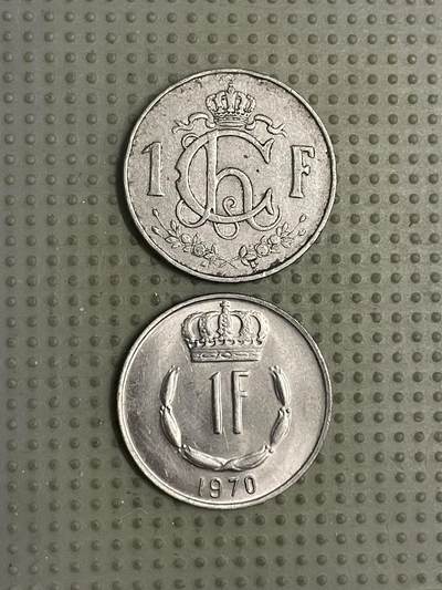 2026年第12场各国散币拍卖（总第162场）16.17两天外出，18号可以发货 - 卢森堡1法郎2枚