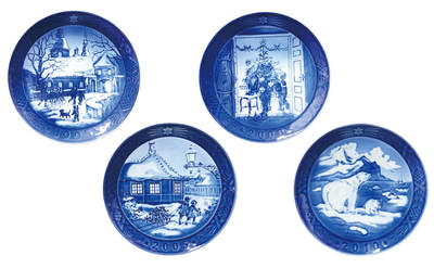 上海拍卖行2025年秋季古董珍玩拍卖会 - 丹麦皇家哥本哈根年份纪念盘(全新,原装盒)