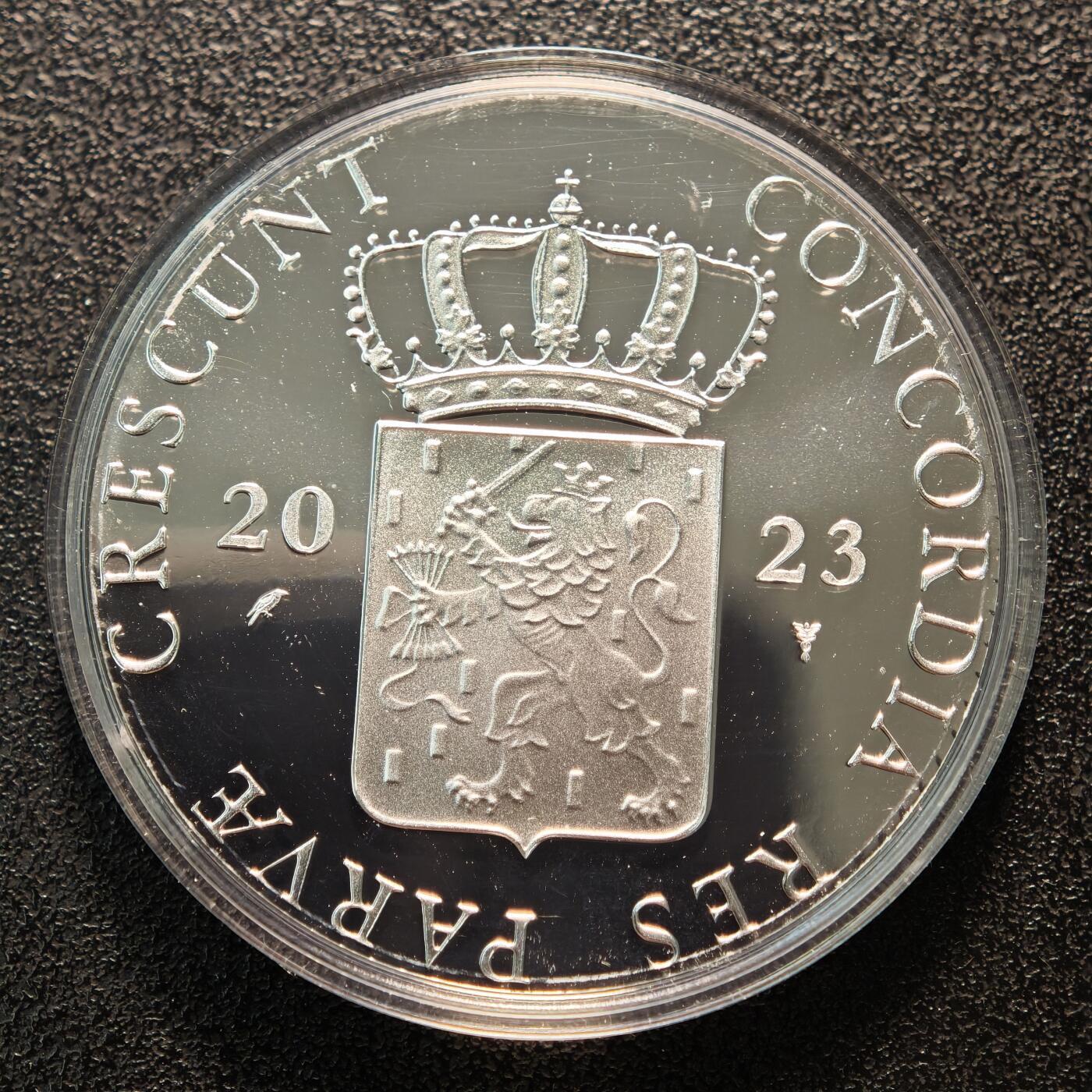 【德藏】世界币章拍卖第162期（拍品征集中~欢迎藏友联系） 2023年 荷兰波普塔宫城堡1杜克特精制纪念银币 直径约：40mm；重约：28.25g 873银 原盒 原证书