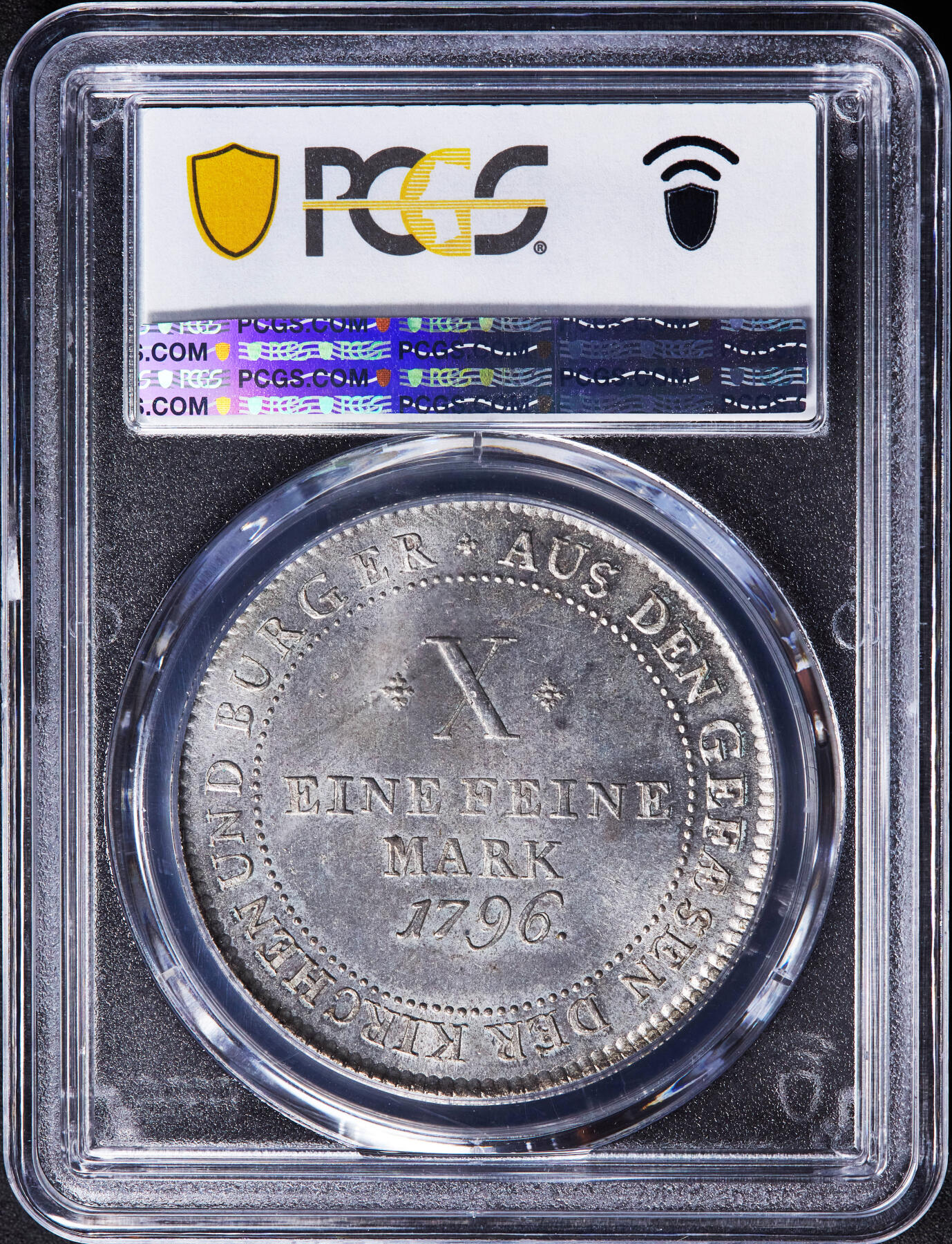 【俄甄集藏】“万象更新、马呈祥瑞”迎新春俄甄精品场-2026年(047)01-21 星期三 晚 19:30 全场包邮 神圣罗马帝国-德国法兰克福1796年HGBH版拔毛鹰1泰勒大银币，PCGS MS65，转光品相，底板凝霜，冠军