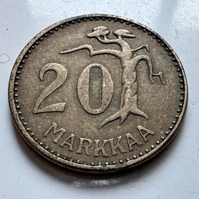 🌹外币初藏🌹🐯2026年第8场  每周二四六晚8️⃣点 接代拍 - 芬兰1955年20马克