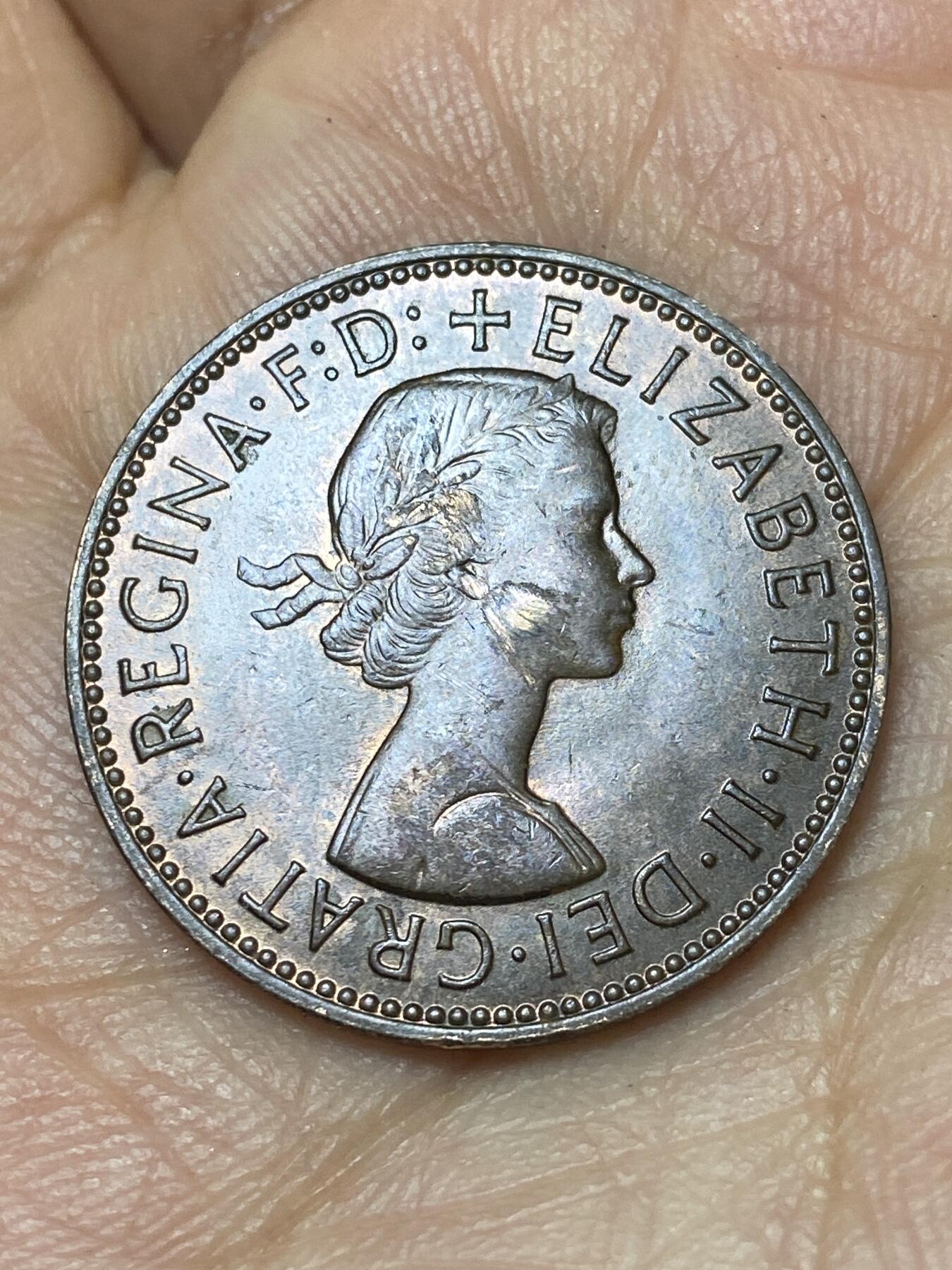 2026年第八场(总第一百七十七场）外国好品散币场(免佣金) 英国🇬🇧1967年半便士(伊丽莎白二世青年桂冠第二版，普制币关门年)