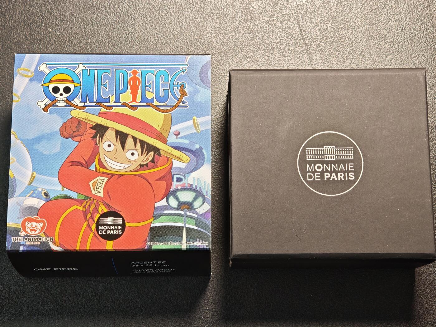【德藏】世界币章拍卖第162期（拍品征集中~欢迎藏友联系） 2025年 法国青春系列-海贼王10欧元矩形精制纪念银币 原盒 原证书 38mm*29mm 22.2g 999银