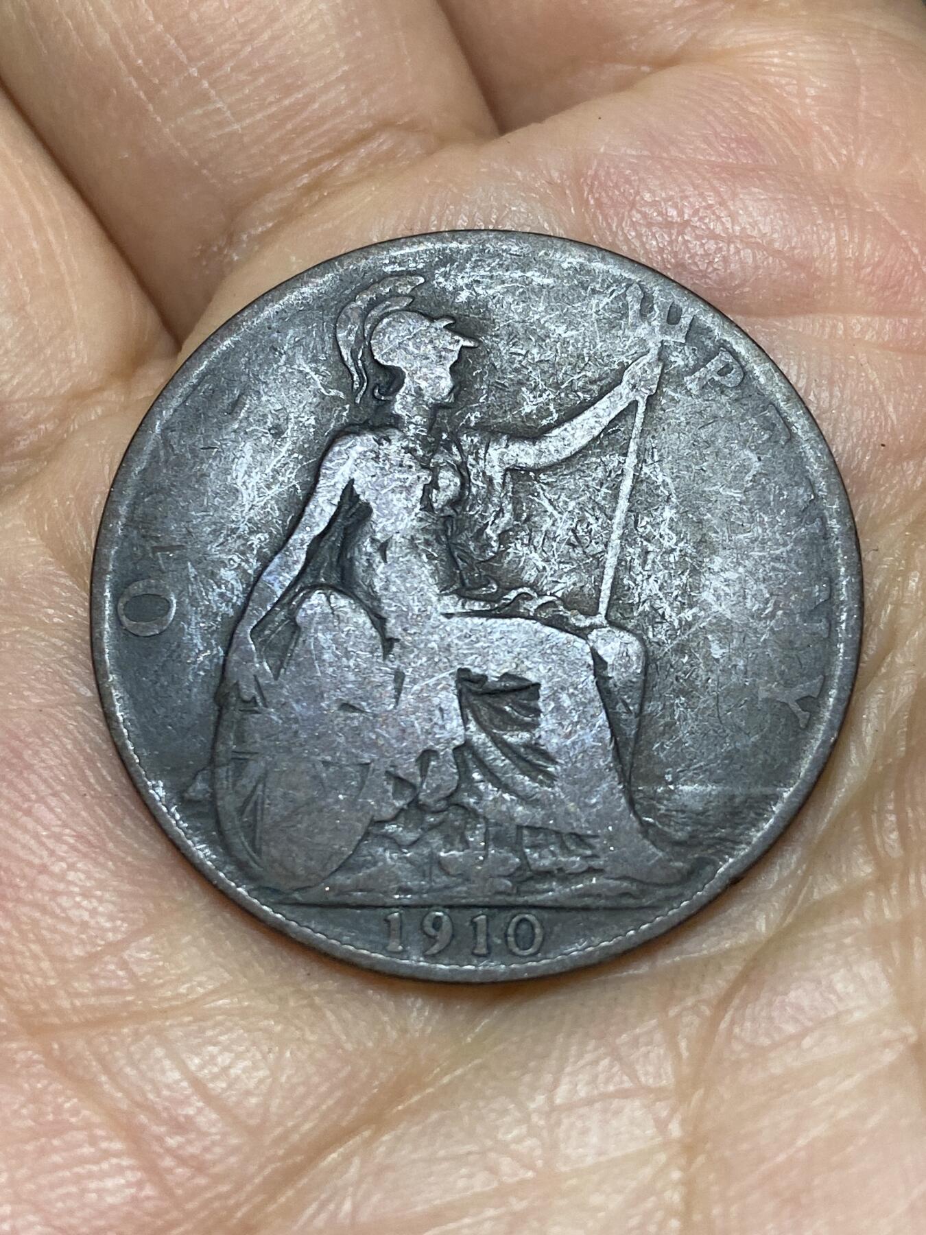 2026年第八场(总第一百七十七场）外国好品散币场(免佣金) 英国🇬🇧1910年1便士(爱德华七世逝世年，关门年)