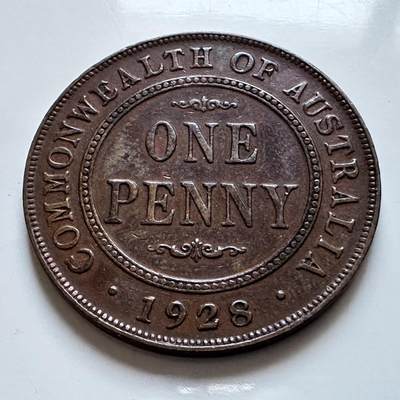 🌹外币初藏🌹🐯2026年第8场  每周二四六晚8️⃣点 接代拍 - 澳大利亚1928年一便士