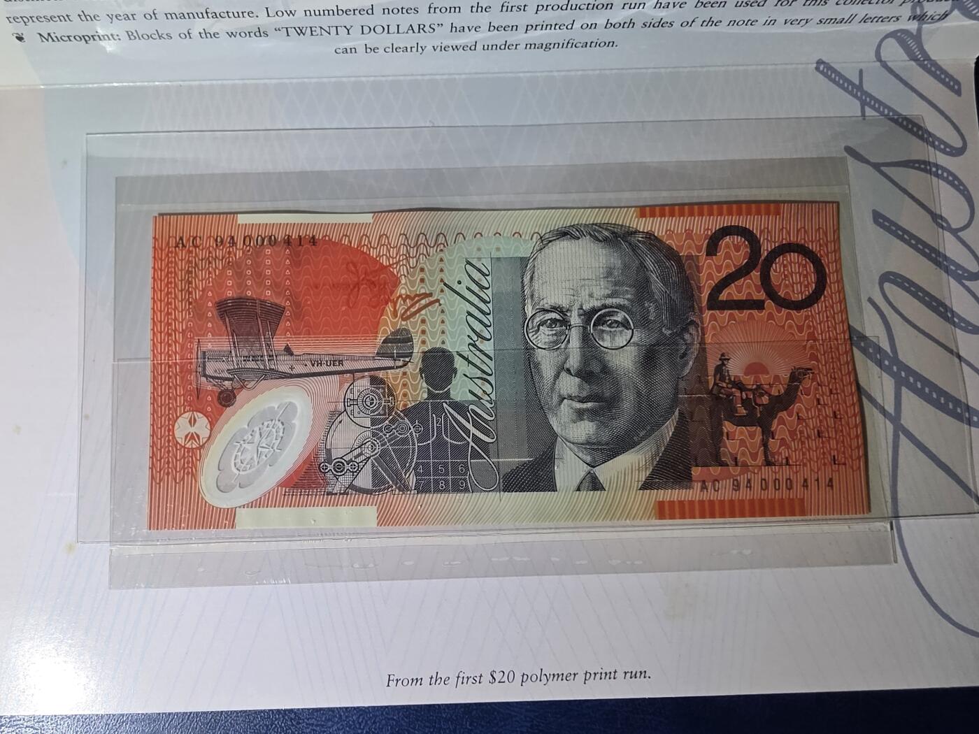 叁拾收藏第34期 澳大利亚94年塑料钞首发纪念册  UNC