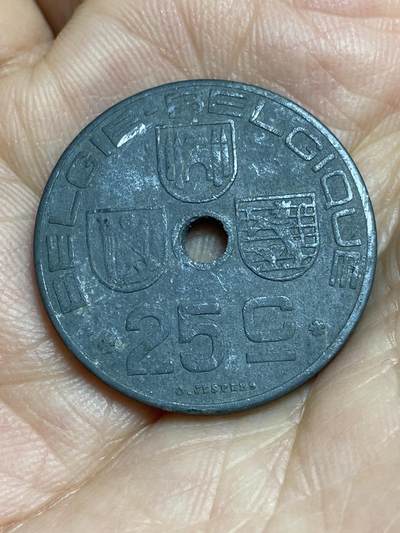 2026年第九场(总第一百七十八场）外国好品散币场(免佣金) - 比利时🇧🇪1942年25分(二战德国占领时期，荷语–法语版)