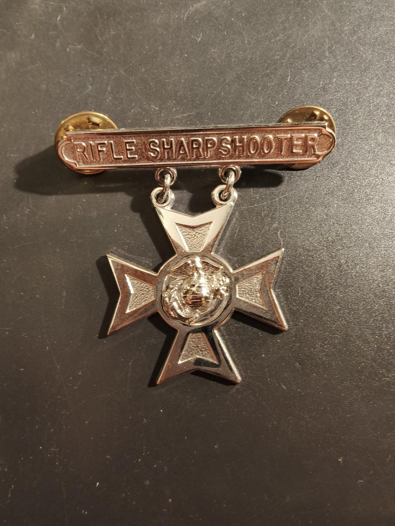 老王徽章第177期 美国海军陆战队神射手技能章     步枪神射手勋条