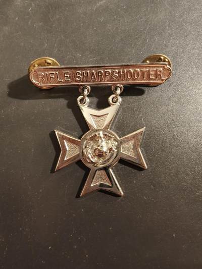老王徽章第177期 - 美国海军陆战队神射手技能章     步枪神射手勋条