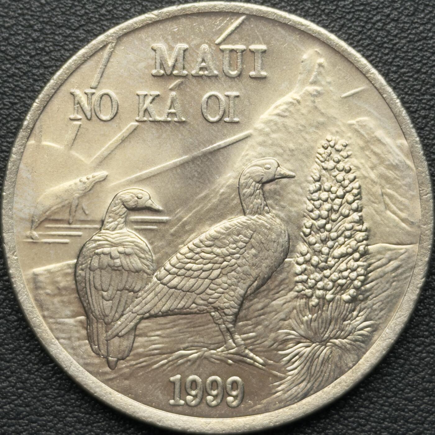 ＜星葵钱币社＞散币克朗场第68期·1月23日发货 美国1999年毛伊岛·夏威夷鹅1元贸易币