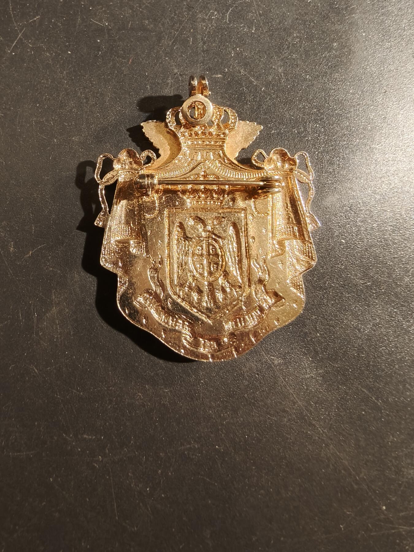 老王徽章第177期 美国陆军第13步兵团证章    二战时期横针版