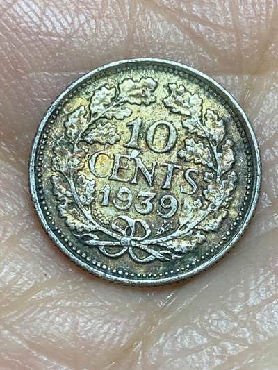 2026年第九场(总第一百七十八场）外国好品散币场(免佣金) - 荷兰🇳🇱1939年10分银币(威廉明娜女王中年头像，Grapes–葡萄标，640银)