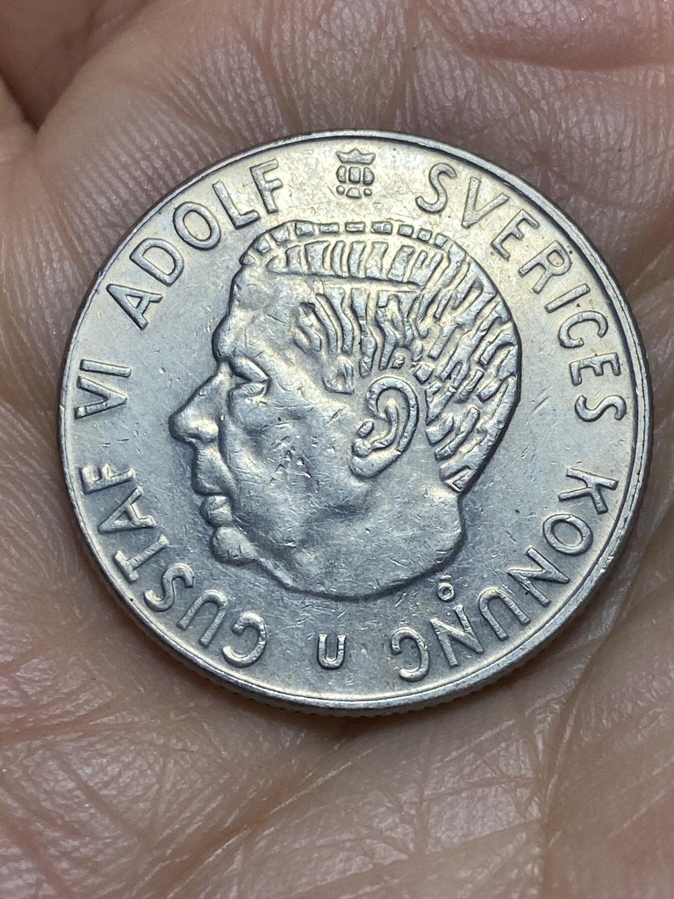 2026年第九场(总第一百七十八场）外国好品散币场(免佣金) 瑞典🇸🇪1972年1克朗(古斯塔夫六世第二版，U标)