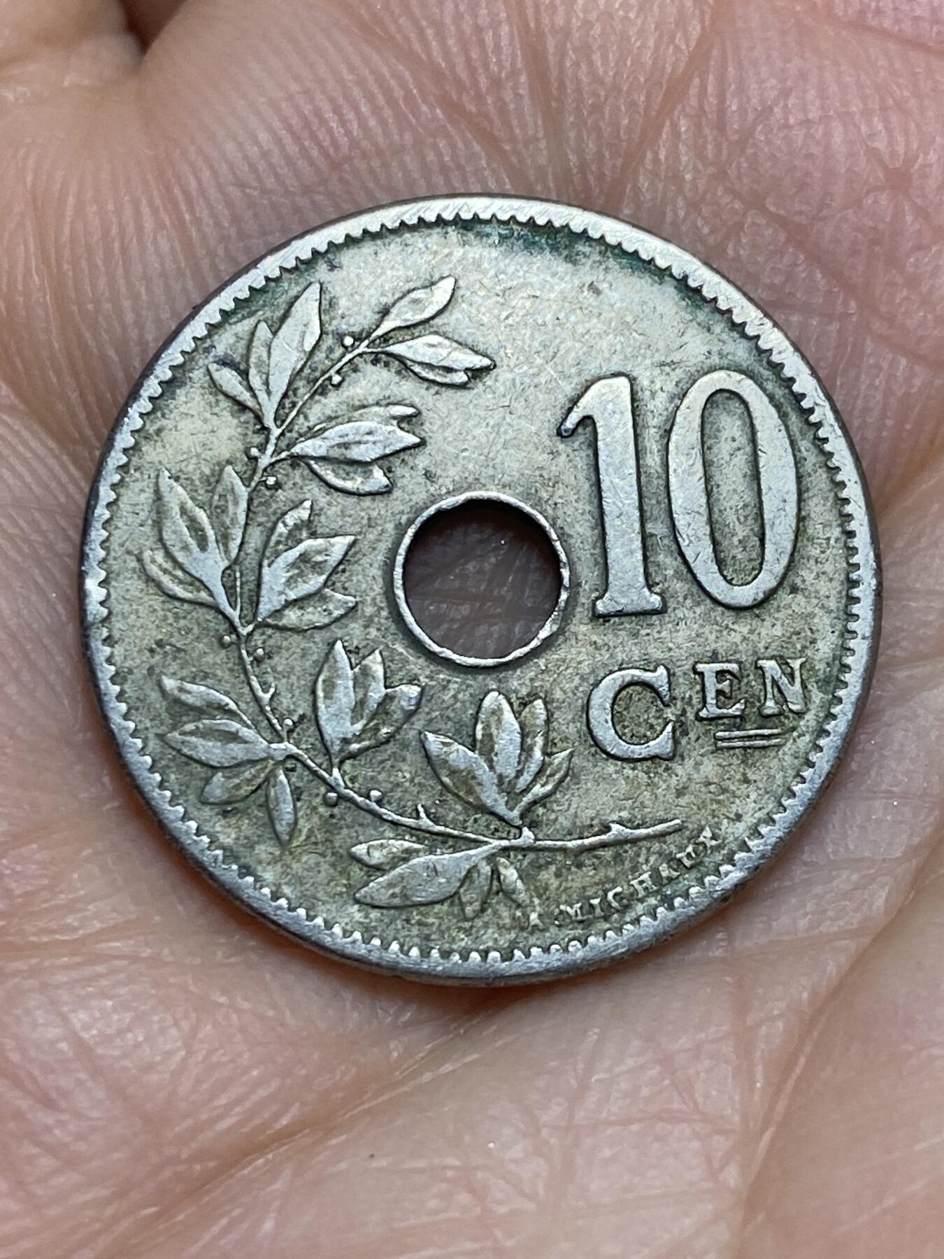 2026年第九场(总第一百七十八场）外国好品散币场(免佣金) 比利时🇧🇪1905年10分(利奥波德二世时期，荷语版)