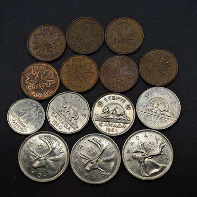 【淘币小摊】实时拍第八百四十九拍   散币银币场   满百包邮可预留二周 每周一统一发货   - 加拿大14枚