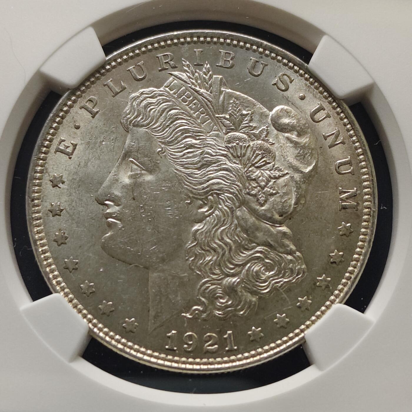 【全场包邮】纯粹捡漏拍495场-持续更新中 美国1921年1元摩根银币-NGC MS62