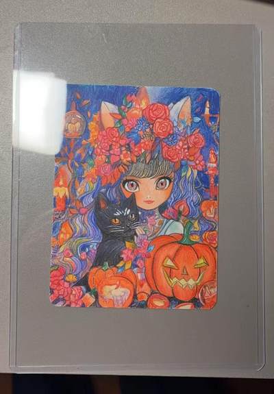 NO.21 好又多金牌大场，新店点关注不迷路！每周一站式配齐，方便凑单！（周6晚8点截拍，卖家送拍0抽成！） - 【1/1手绘卡】万圣节 A5尺寸【我的南瓜里，藏着一整个秋天的甜】