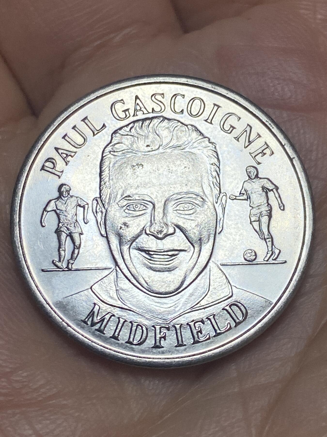 2026年第九场(总第一百七十八场）外国好品散币场(免佣金) 英国🇬🇧1998年法国世界杯纪念章(英格兰国家队中场–保罗·加斯科因)