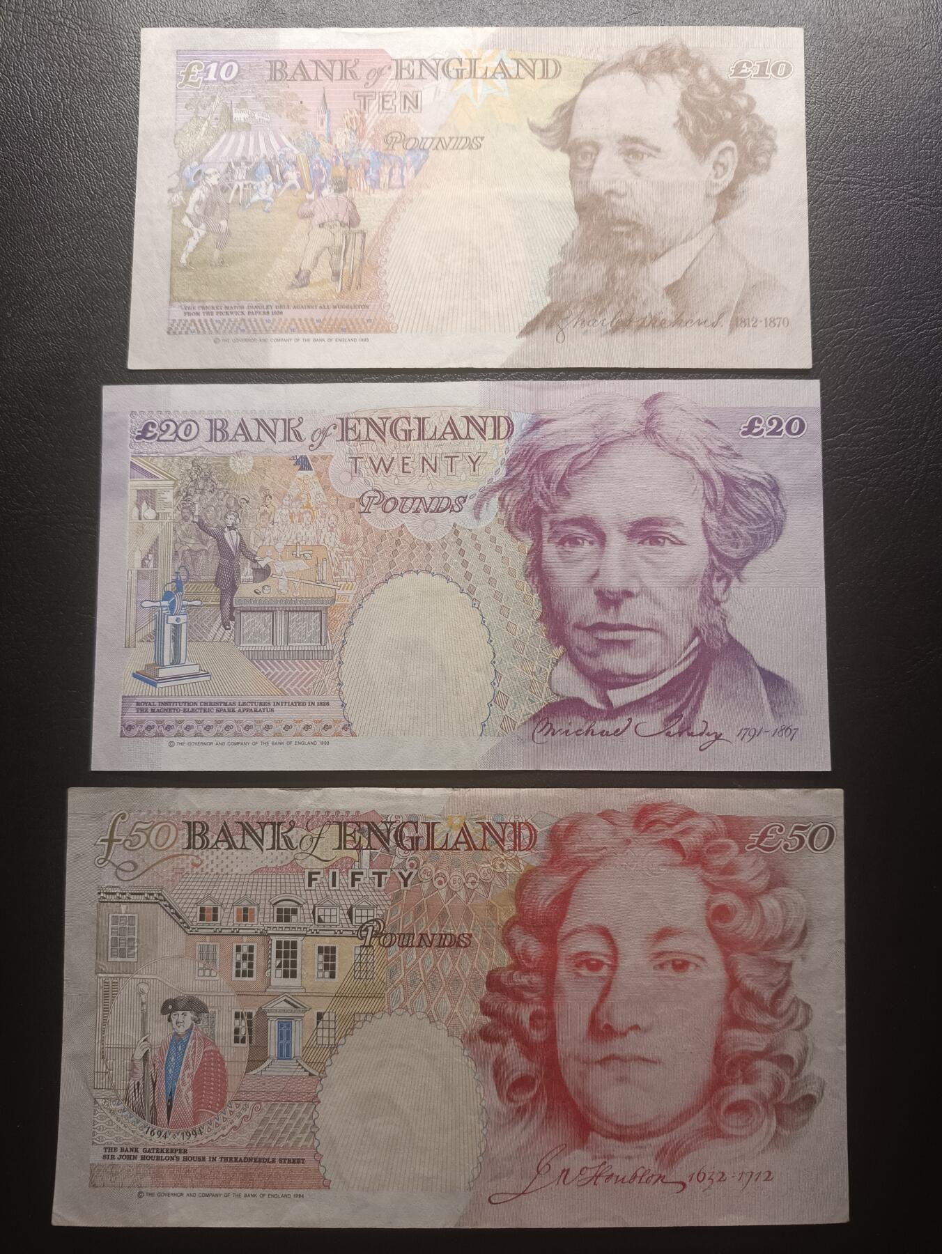 2026一月第三期，总213期 英格兰套钞批量三张流通品相