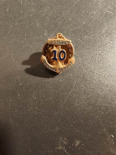老王徽章第177期 - 美国海军10年服役证章