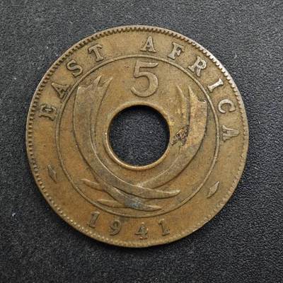 【淘币小摊】实时拍第八百四十九拍   散币银币场   满百包邮可预留二周 每周一统一发货   - 英属东非1941年乔治六世5分铜币