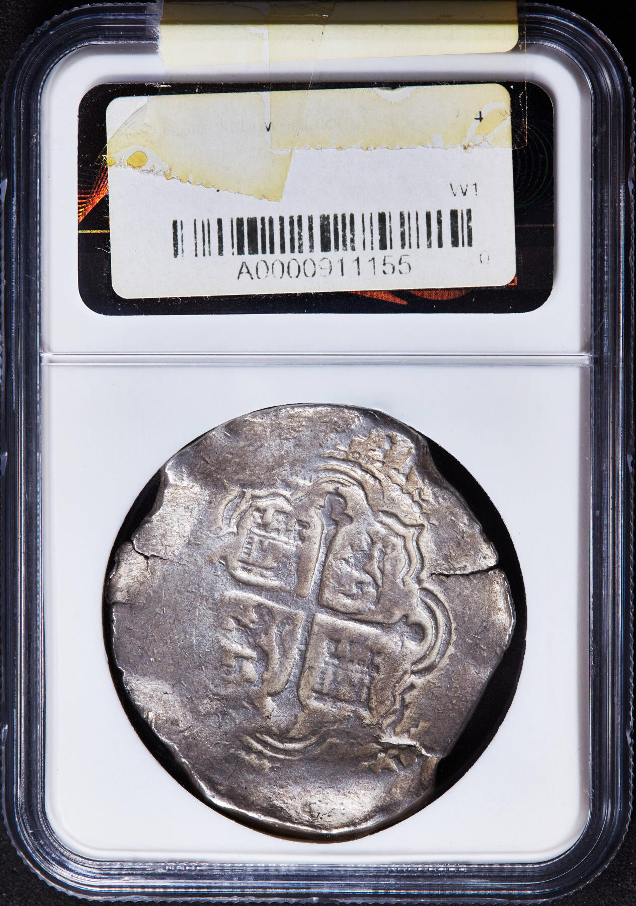 【俄甄集藏】“万象更新、马呈祥瑞”迎新春俄甄精品场-2026年(047)01-21 星期三 晚 19:30 全场包邮 西属墨西哥1607-1616年费利佩三世MOF版8里亚尔COB切割大银币，NGC MS62，黄油彩原光品相，顶级状态，毫无疑问的唯一冠军分数，重27.28克