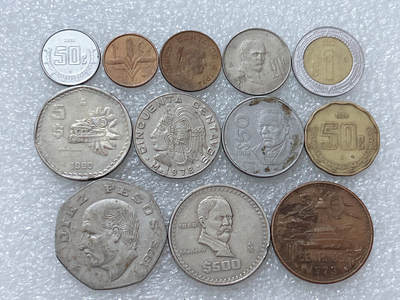 第一海外回流一元起拍收藏 散集专场  第293期 - 墨西哥硬币 12枚