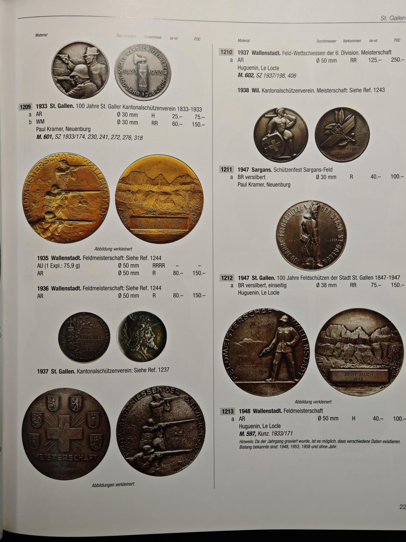 【德藏】世界币章拍卖第162期（拍品征集中~欢迎藏友联系） 98新 瑞士射击节银币及银章目录 硬壳精装 全彩铜板纸印刷 大开本 全书约408页