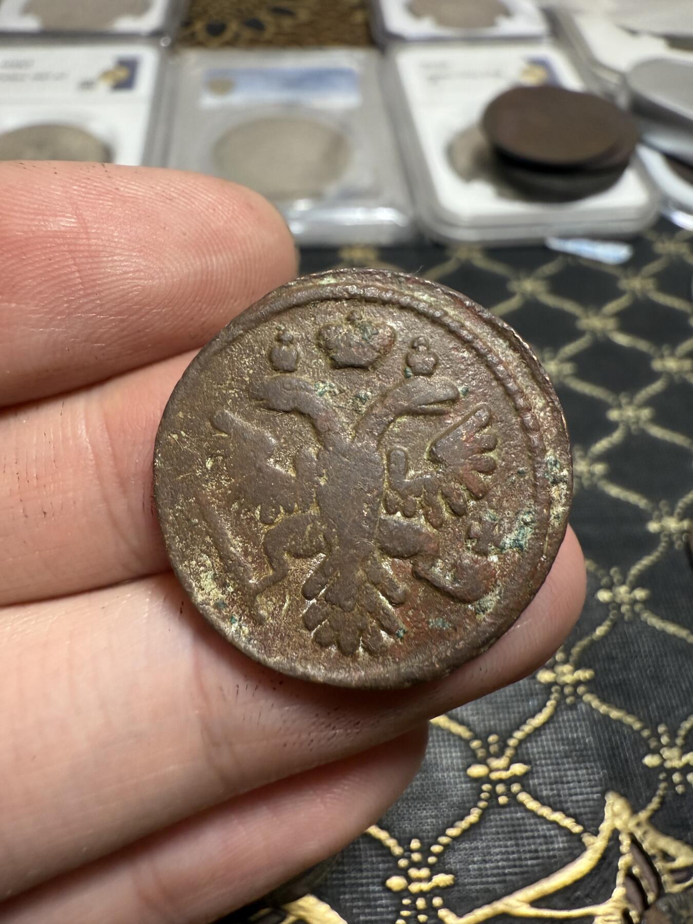 南宋泉阁俄币 外币 国币 专场第二十一期 【送拍无额外佣金】 沙俄 安娜·伊凡诺夫娜 17XX年 1/2戈比铜币 通货