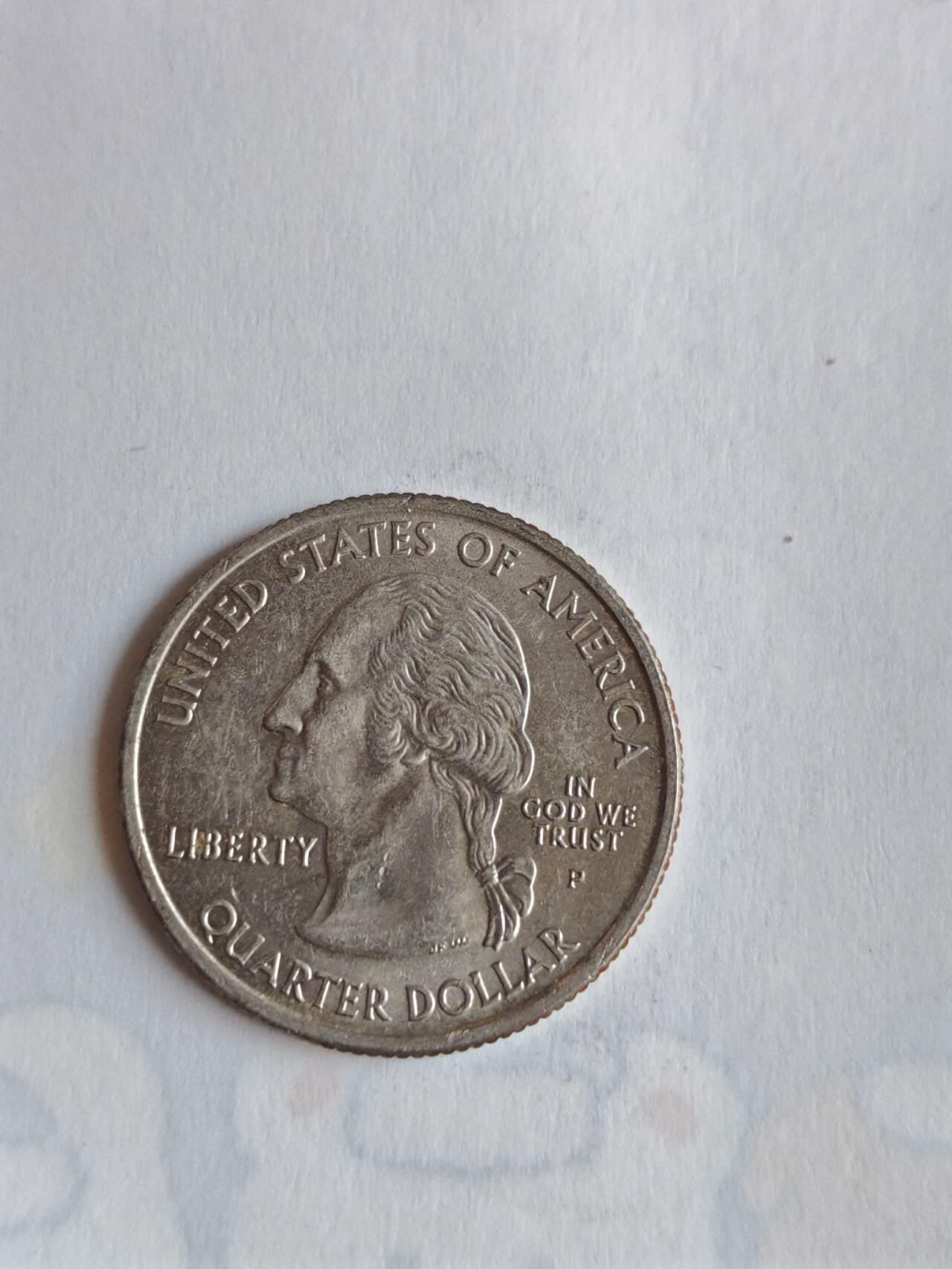 外国硬币 美国1999年启动50州纪念25分币计划，每年发行5枚代表不同州的纪念币