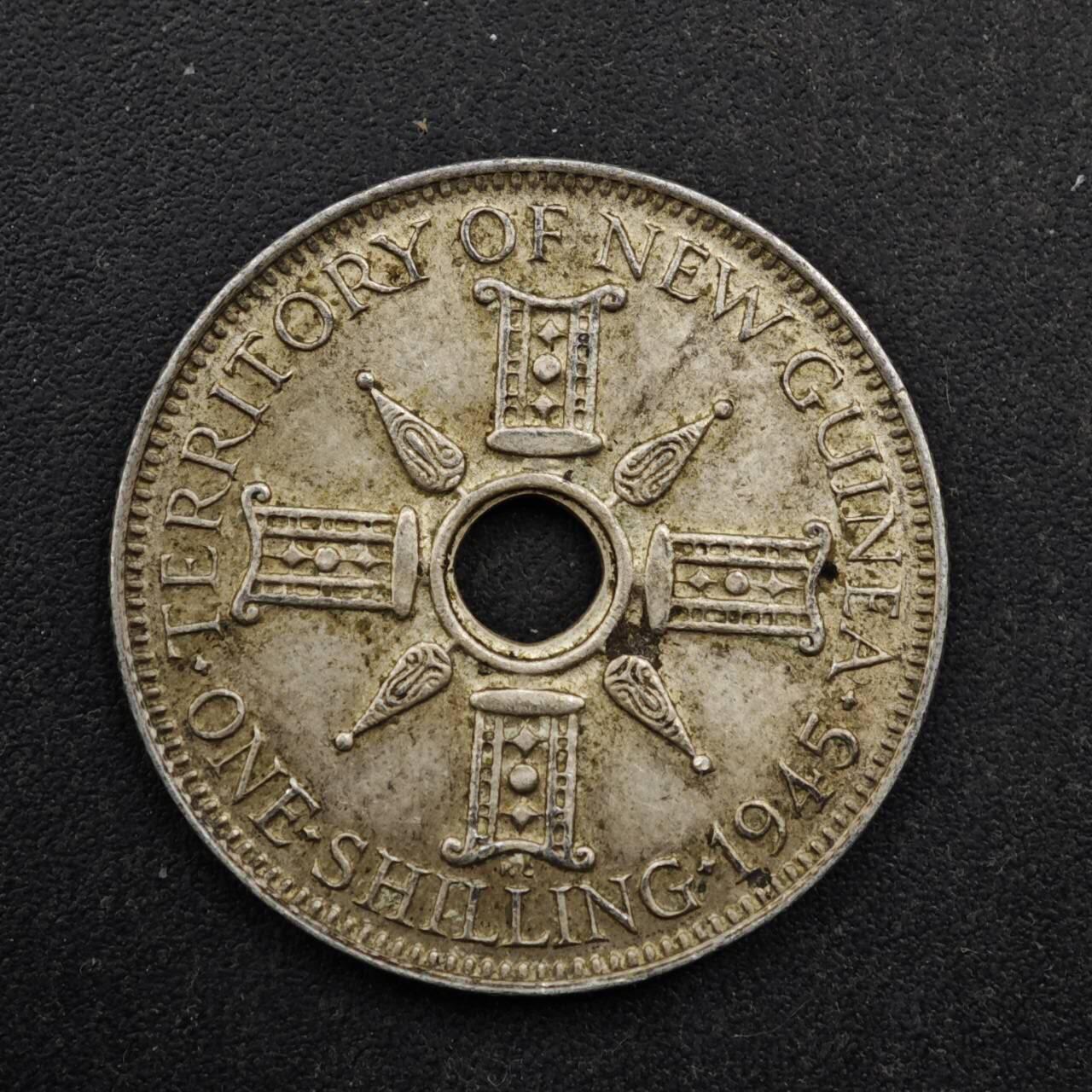 【淘币小摊】实时拍第八百四十九拍   散币银币场   满百包邮可预留二周 每周一统一发货   英属几内亚1945年1先令银币