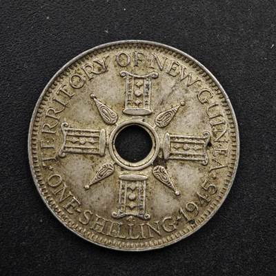 【淘币小摊】实时拍第八百四十九拍   散币银币场   满百包邮可预留二周 每周一统一发货   - 英属几内亚1945年1先令银币