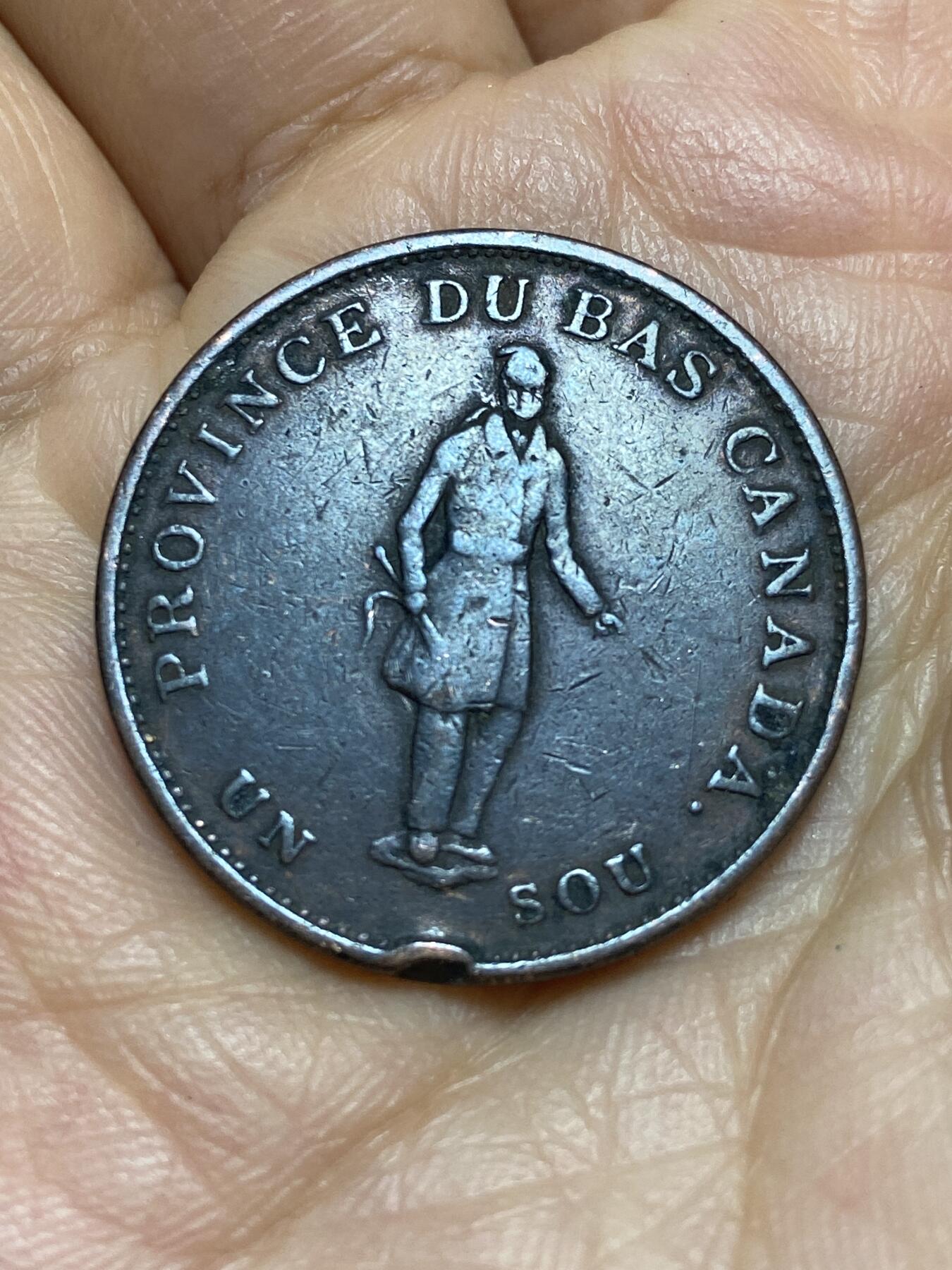 2026年第九场(总第一百七十八场）外国好品散币场(免佣金) 少见–下加拿大1837年1/2便士1苏双面值代币(QUEBEC BANK版，KM#Tn7)