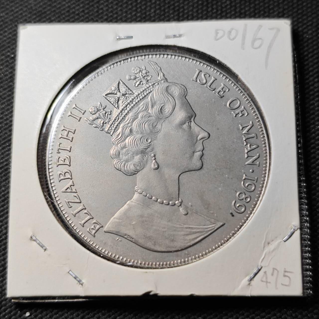 KK钱币收藏小铺  第400期  百期特拍（四拍之四）2月预留时间 周末发货  1989马恩岛1克朗纪念币 赏金号上的叛乱