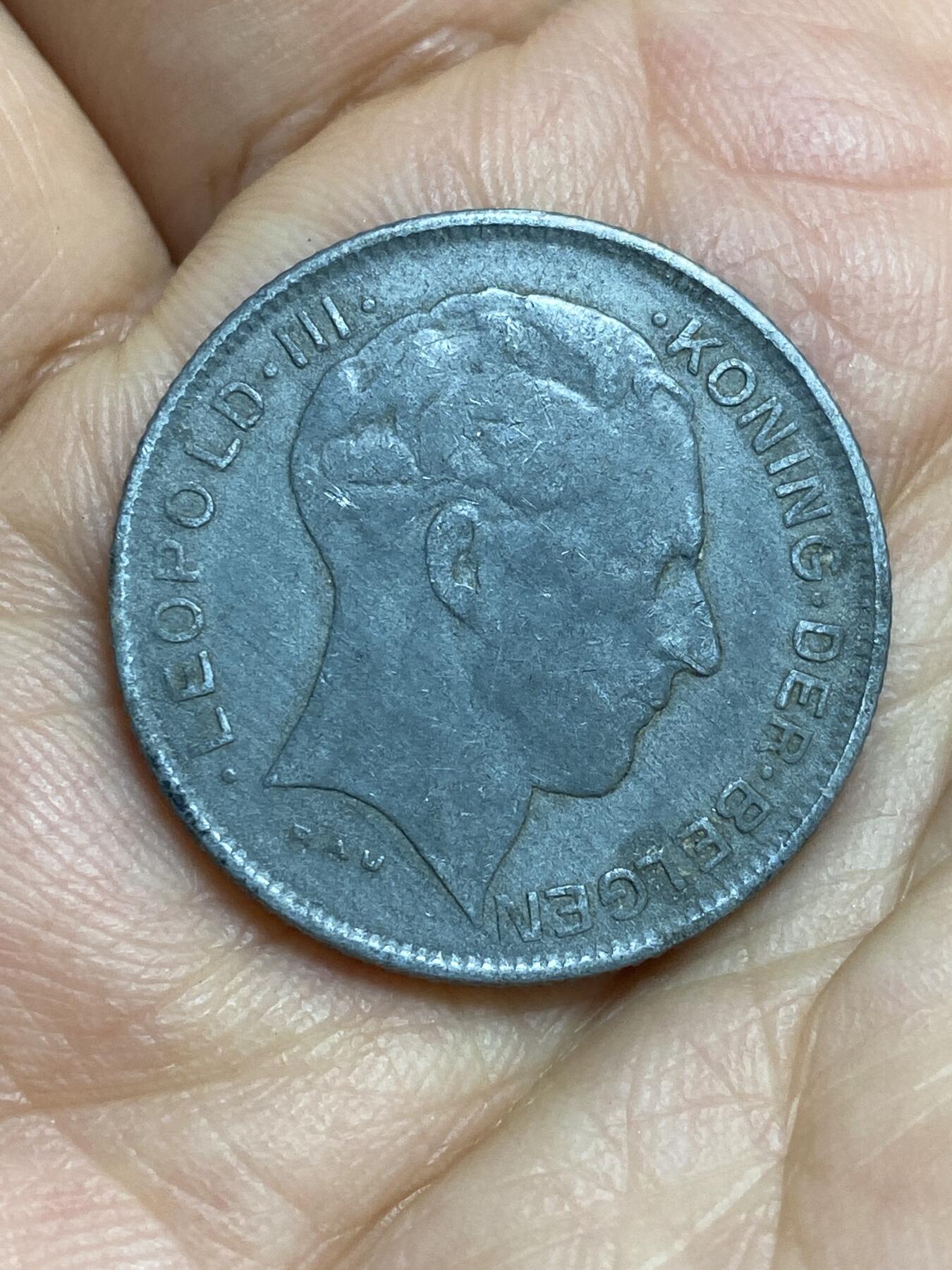 2026年第九场(总第一百七十八场）外国好品散币场(免佣金) 比利时🇧🇪1941年5法郎(利奥波德三世，荷语版)