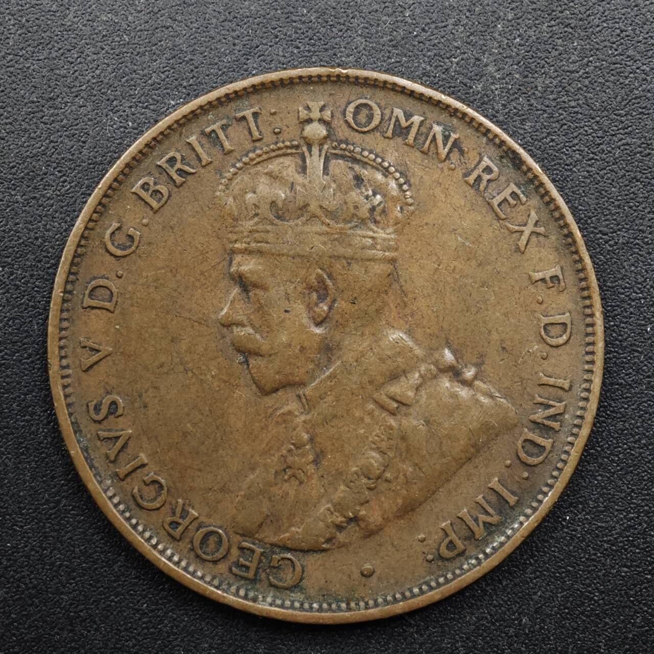 【淘币小摊】实时拍第八百四十九拍   散币银币场   满百包邮可预留二周 每周一统一发货   澳大利亚1927年乔治五世1便士铜币