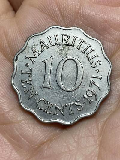 2026年第九场(总第一百七十八场）外国好品散币场(免佣金) - 英属毛里求斯1971年10分(伊丽莎白二世青年带冠)