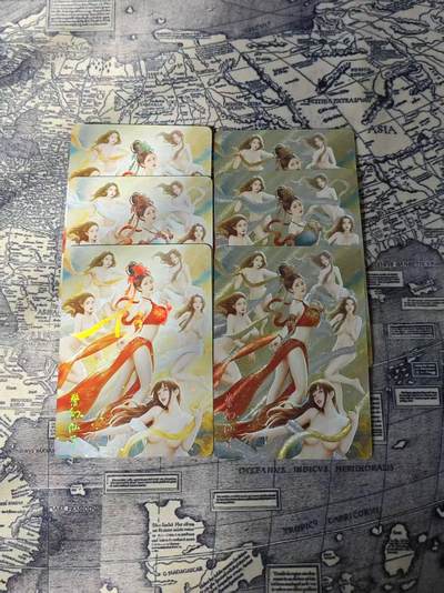 光影卡牌第28期，各家亲签，各家套卡，持续收拍品 - 燎原警幻仙子，3张粗闪3张彩闪共6张