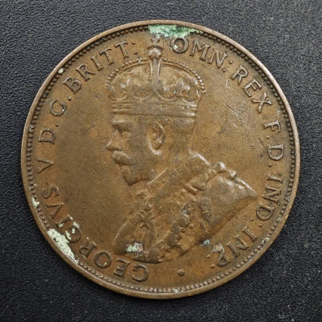 【淘币小摊】实时拍第八百四十九拍   散币银币场   满百包邮可预留二周 每周一统一发货   澳大利亚1934年乔治五世1便士铜币