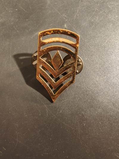 老王徽章第177期 - 美国陆军一级军士金属军衔章