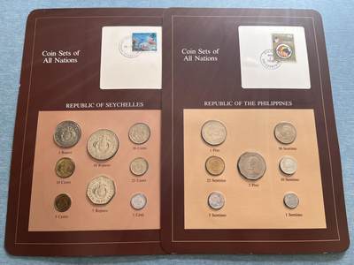 咖啡豆•收藏 2025年Jan_22th世界各国富兰克林套币拍卖 - 塞舌尔/菲律宾-世界各国UNC硬币套币富兰克林包装