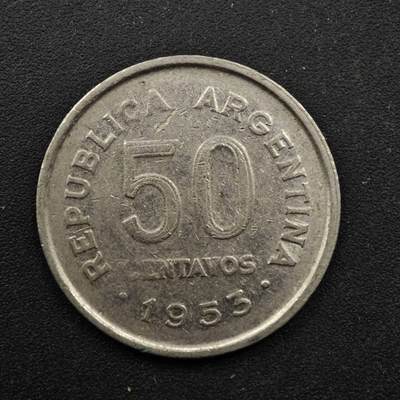 【淘币小摊】实时拍第八百四十九拍   散币银币场   满百包邮可预留二周 每周一统一发货   - 阿根廷1953年50分